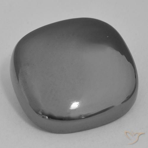 Hematita cinza médio Natural 21.81ct, Almofada, Opaco