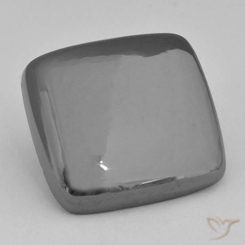 Hematita Cinza prateado Natural 27.67ct, Almofada, Opaco