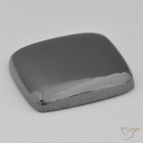 Hematita Cinza prateado Natural 27.67ct, Almofada, Opaco