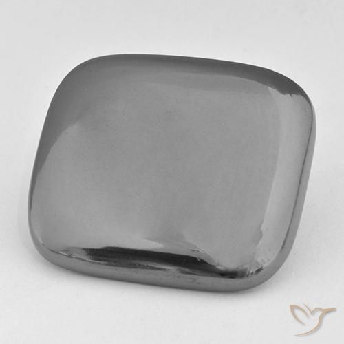 42.76ct Natural cinza médio Hematita, Almofada, Opaco