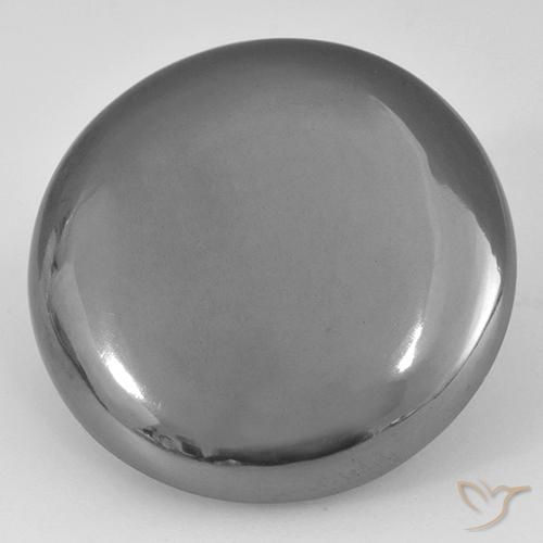 39.54ct Natural Cinza prateado Hematita, Redondo, Opaco