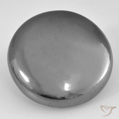 Hematita Cinza prateado Natural 39.54ct, Redondo, Opaco