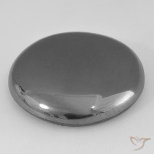 Hematita Cinza prateado Natural 39.54ct, Redondo, Opaco