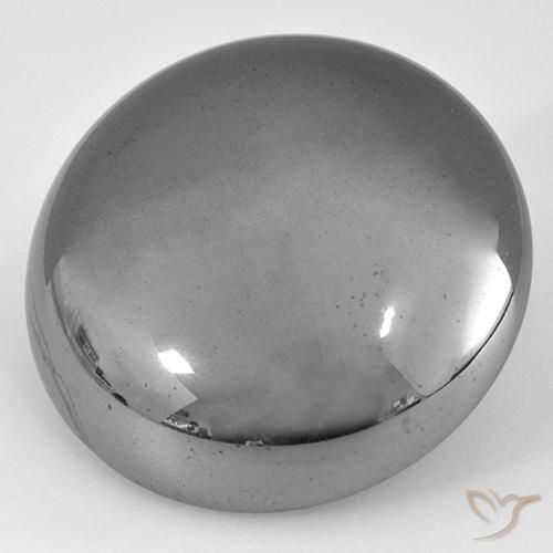 40.70ct Natural cinza médio Hematita, Redondo, Opaco