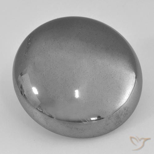 33.02ct Natural cinza médio Hematita, Redondo, Opaco