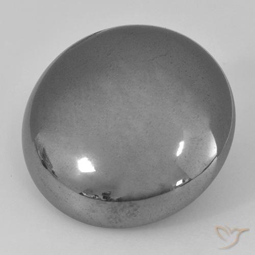 Hematita cinza médio Natural 33.02ct, Redondo, Opaco