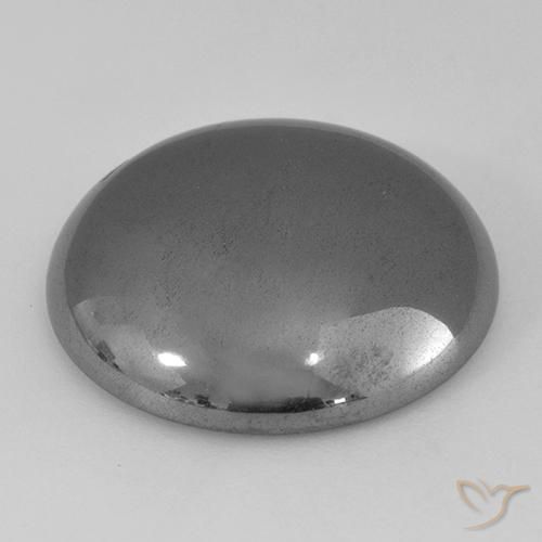 Hematita cinza médio Natural 33.02ct, Redondo, Opaco