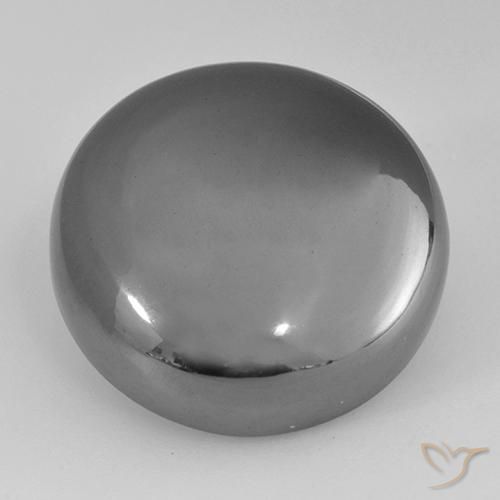 36.71ct Natural cinza médio Hematita, Redondo, Opaco