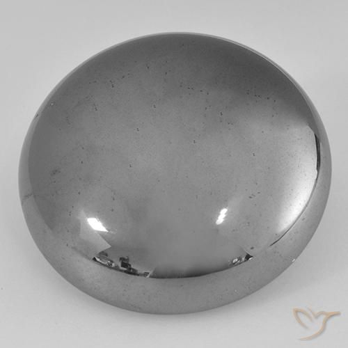 Hematita cinza médio Natural 40.97ct, Redondo, Opaco