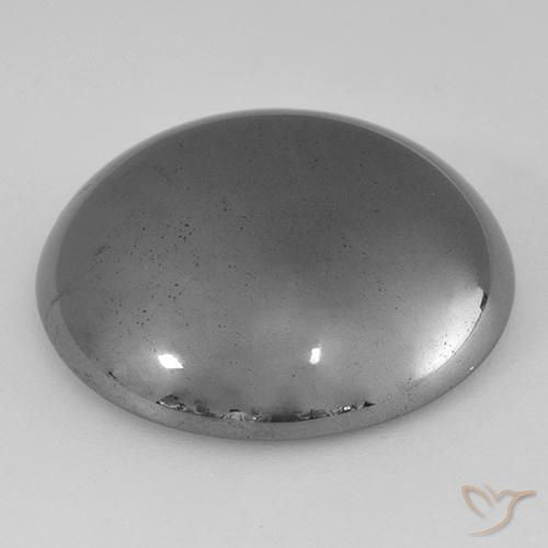 Hematita cinza médio Natural 40.97ct, Redondo, Opaco
