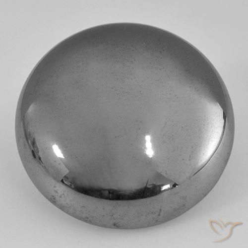 Hematita cinza médio Natural 38.87ct, Redondo, Opaco