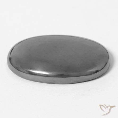 Hematita cinza médio Natural 30.46ct, oval, Opaco