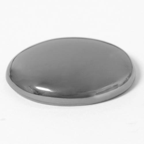 Hematita cinza natural 30,00ct, corte oval, opaco
