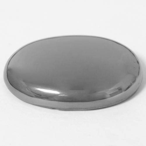 Hematita cinza natural 39,16ct, corte oval, opaco