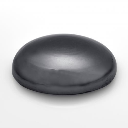 Hematita cinza natural 38,89ct, corte oval, opaco