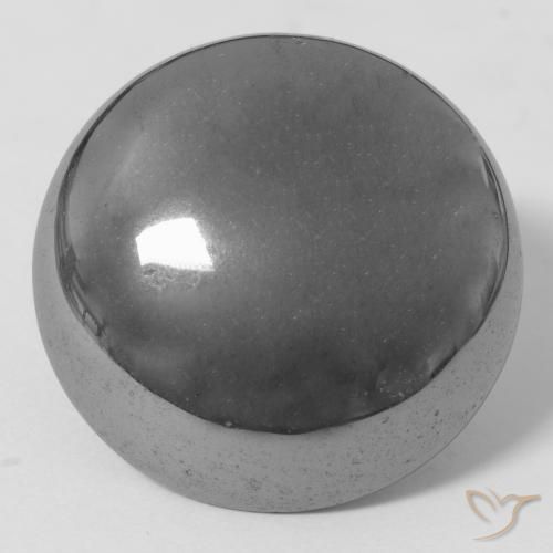 38.34ct Natural Cinza prateado Hematita, Redondo, Opaco