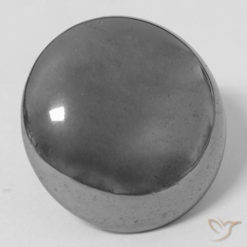 Hematita Cinza prateado Natural 38.34ct, Redondo, Opaco