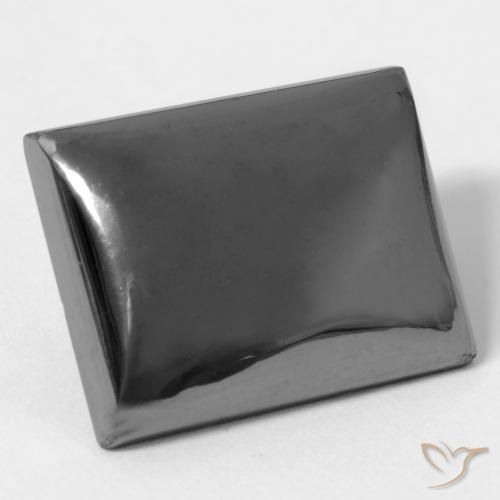 Hematita cinza médio Natural 21.73ct, baguete, Opaco