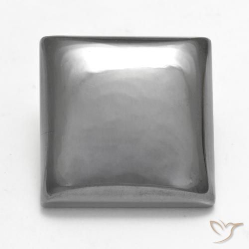 25.22ct Natural Cinza prateado Hematita, Quadrado, Opaco