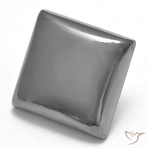 Hematita Cinza prateado Natural 25.22ct, Quadrado, Opaco