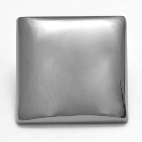 Hematita cinza natural 26,45ct, quadrado, opaco