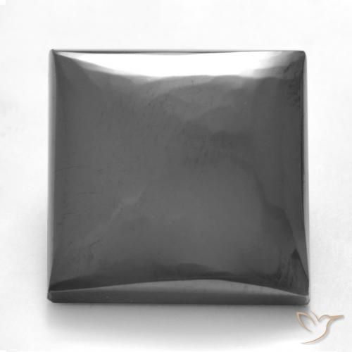 32.75ct Natural cinza médio Hematita, Quadrado, Opaco