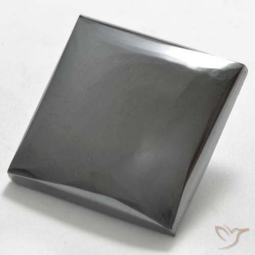 Hematita cinza médio Natural 32.75ct, Quadrado, Opaco