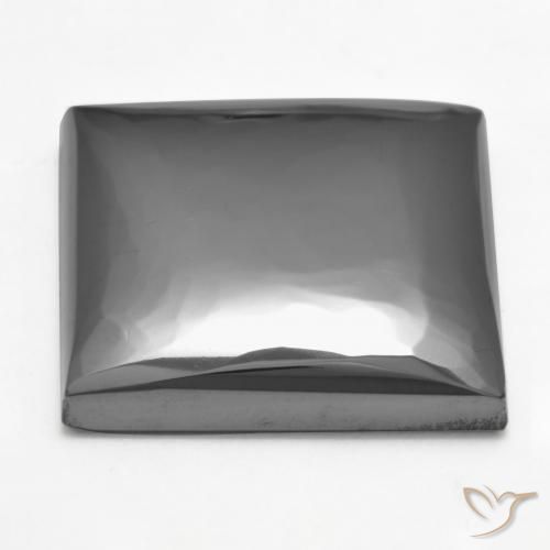 Hematita cinza médio Natural 32.75ct, Quadrado, Opaco