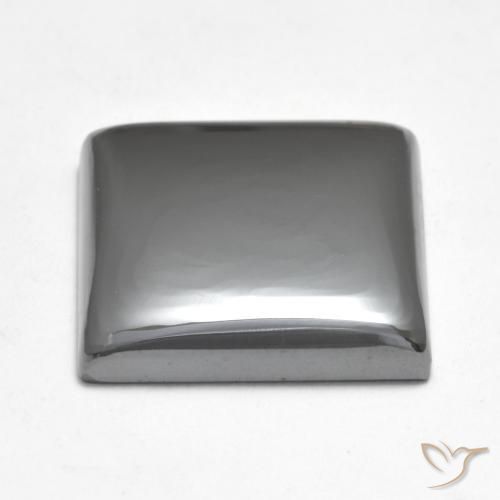 Hematita cinza médio Natural 17.58ct, Quadrado, Opaco