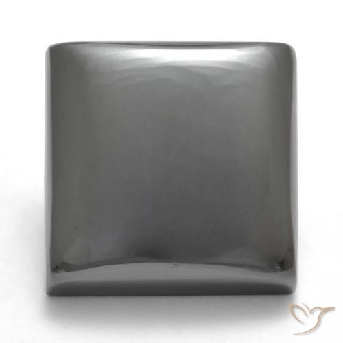 24.36ct Natural cinza médio Hematita, Quadrado, Opaco
