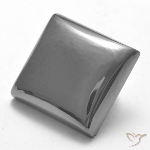 23.78ct Natural cinza médio Hematita, Quadrado, Opaco