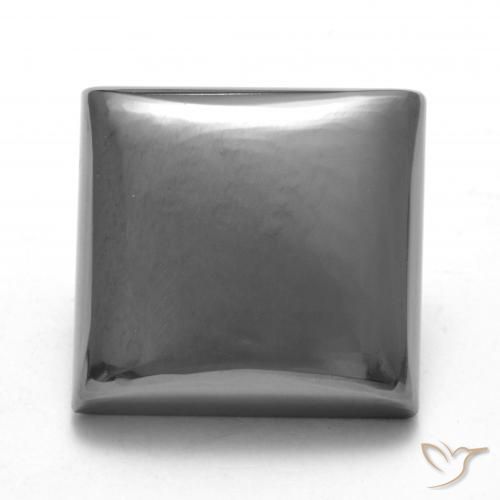 Hematita cinza médio Natural 23.78ct, Quadrado, Opaco