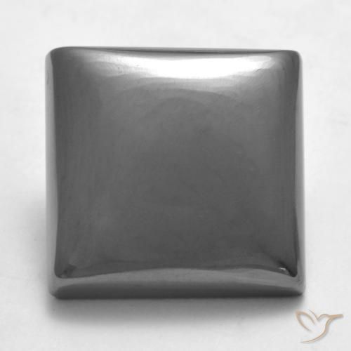 21.57ct Natural cinza médio Hematita, Quadrado, Opaco