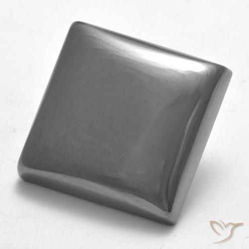 Hematita cinza médio Natural 21.57ct, Quadrado, Opaco