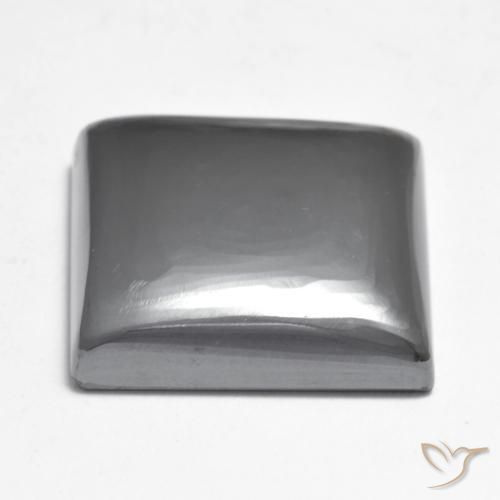 Hematita cinza médio Natural 21.57ct, Quadrado, Opaco