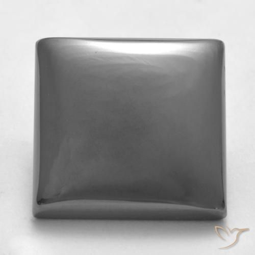 Hematita Cinza prateado Natural 19.91ct, Quadrado, Opaco
