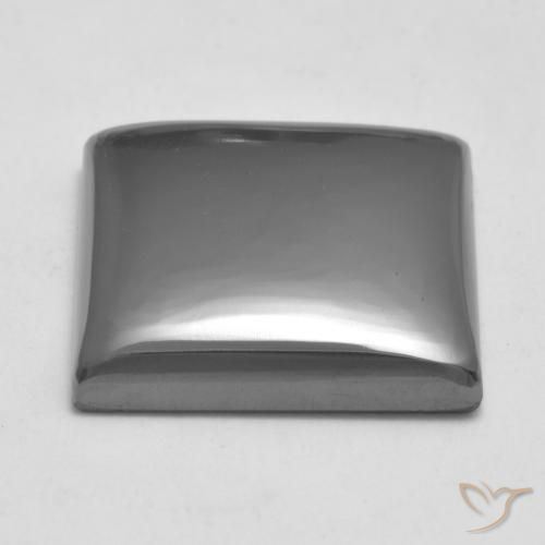 Hematita Cinza prateado Natural 19.91ct, Quadrado, Opaco