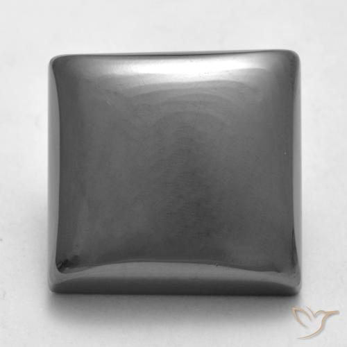 22.05ct Natural cinza médio Hematita, Quadrado, Opaco