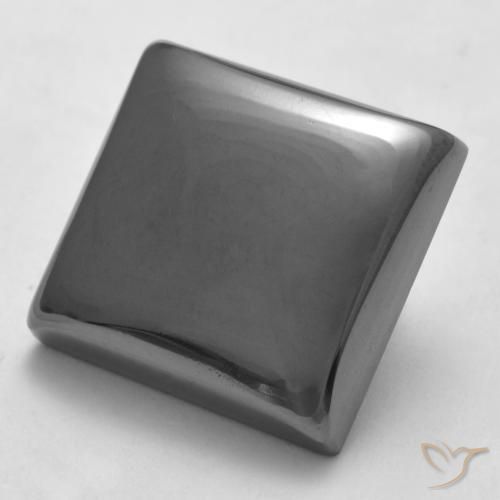 Hematita cinza médio Natural 22.05ct, Quadrado, Opaco