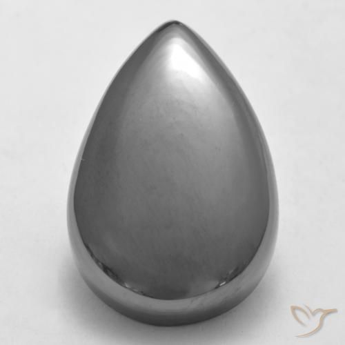 35.96ct Natural cinza médio Hematita, Formato de pêra, Opaco