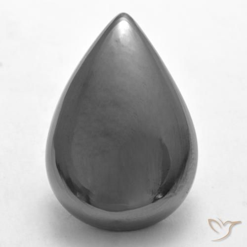 33.79ct Natural cinza médio Hematita, Formato de pêra, Opaco