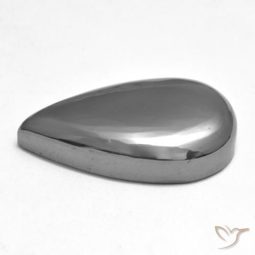 Hematita cinza médio Natural 29.52ct, Formato de pêra, Opaco