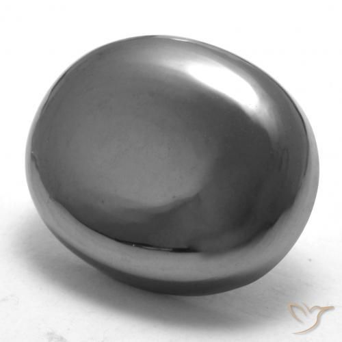 Hematita Cinza Natural 33.01ct, oval, Opaco