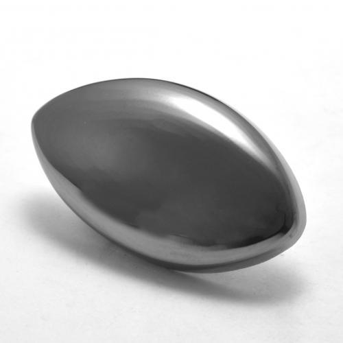 Hematita cinza natural 26,27ct, marquise, opaco