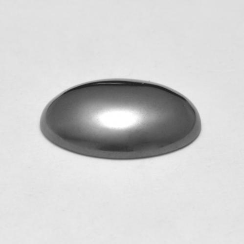 Hematita cinza médio Natural 7.68ct, Corte Oval, Opaco