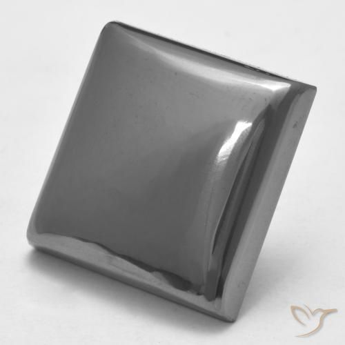 Hematita Cinza prateado Natural 19.45ct, Quadrado, Opaco