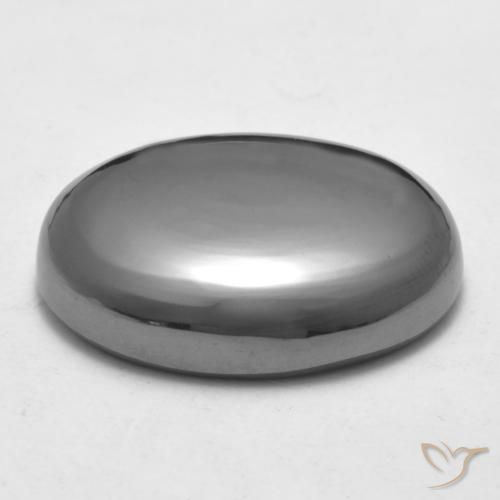 Hematita cinza médio Natural 33.23ct, oval, Opaco