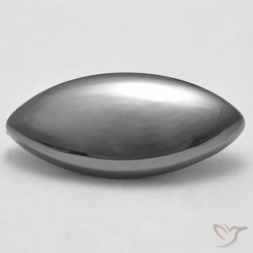 25.87ct Natural cinza médio Hematita, Marquesa, Opaco