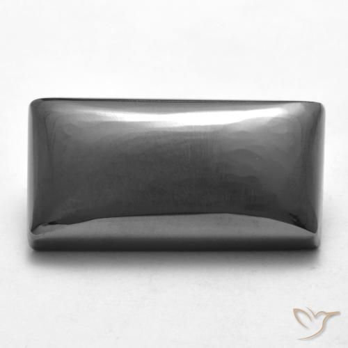 21.11ct Natural Cinza prateado Hematita, baguete, Opaco
