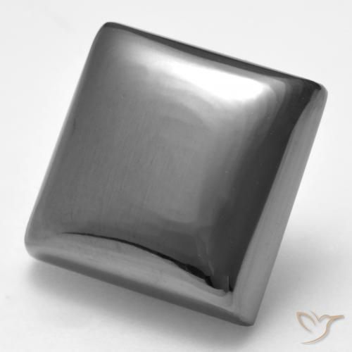 Hematita cinza médio Natural 29.60ct, Quadrado, Opaco